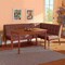 Baxton Studio Sanford Mid-Century Modern Grey Fabric and Walnut Brown Finished Wood 3-Piece Dining Nook Set 184-11340-9305-Zoro - alternate 10